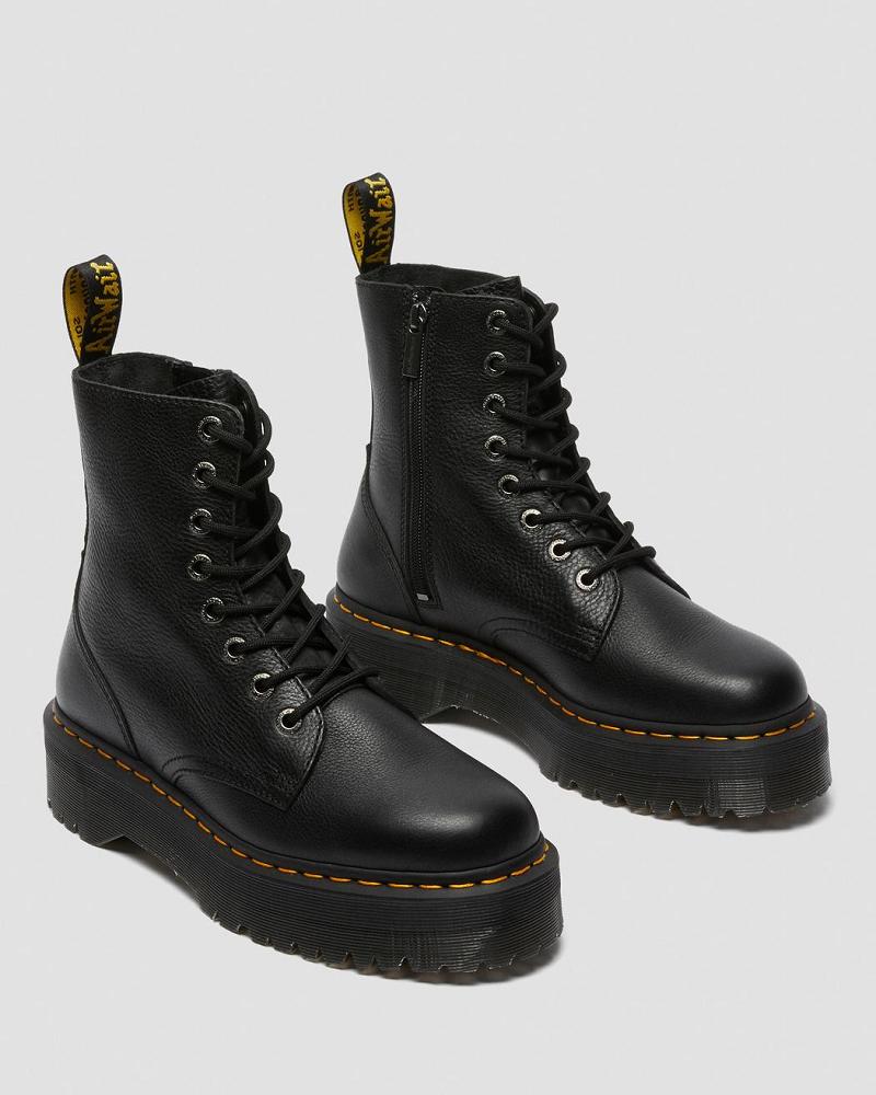 Dr Martens Jadon Pisa Læder Platform Støvler Herre Sort | DK 557WNB
